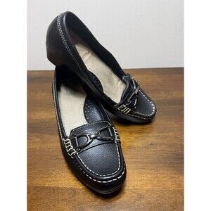 Thom McAn Women's Francis Black Dress Pump Wide Width Preppy Work Old Money